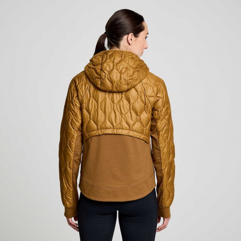 Women's Saucony Solstice Oysterpuff Jacket Brown | SOUTHAFRICA-NKH