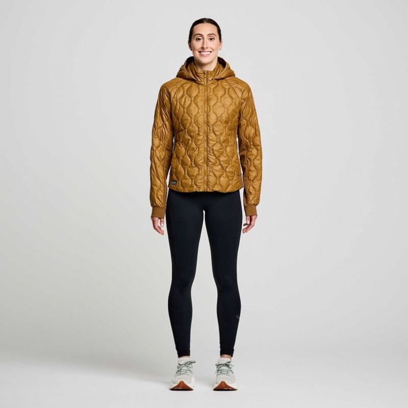 Women's Saucony Solstice Oysterpuff Jacket Brown | SOUTHAFRICA-NKH