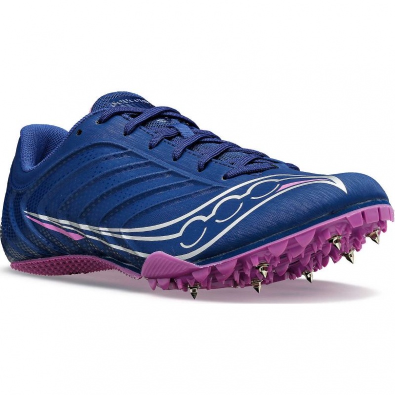 Women's Saucony Spitfire 5 Spikes Indigo | SOUTHAFRICA-BUP