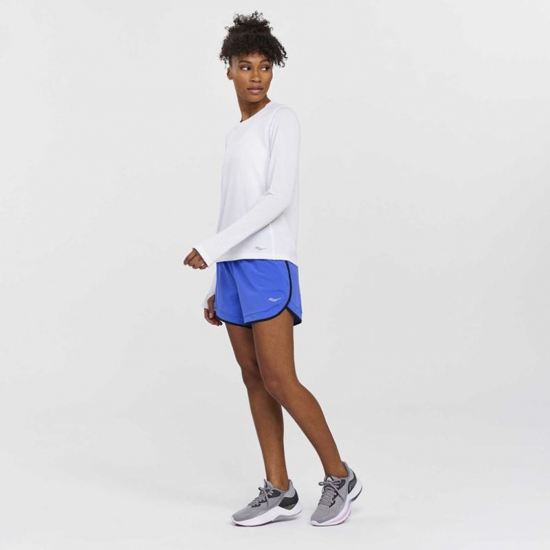 Women's Saucony Stopwatch Long Sleeve T-Shirt White | SOUTHAFRICA-JIP