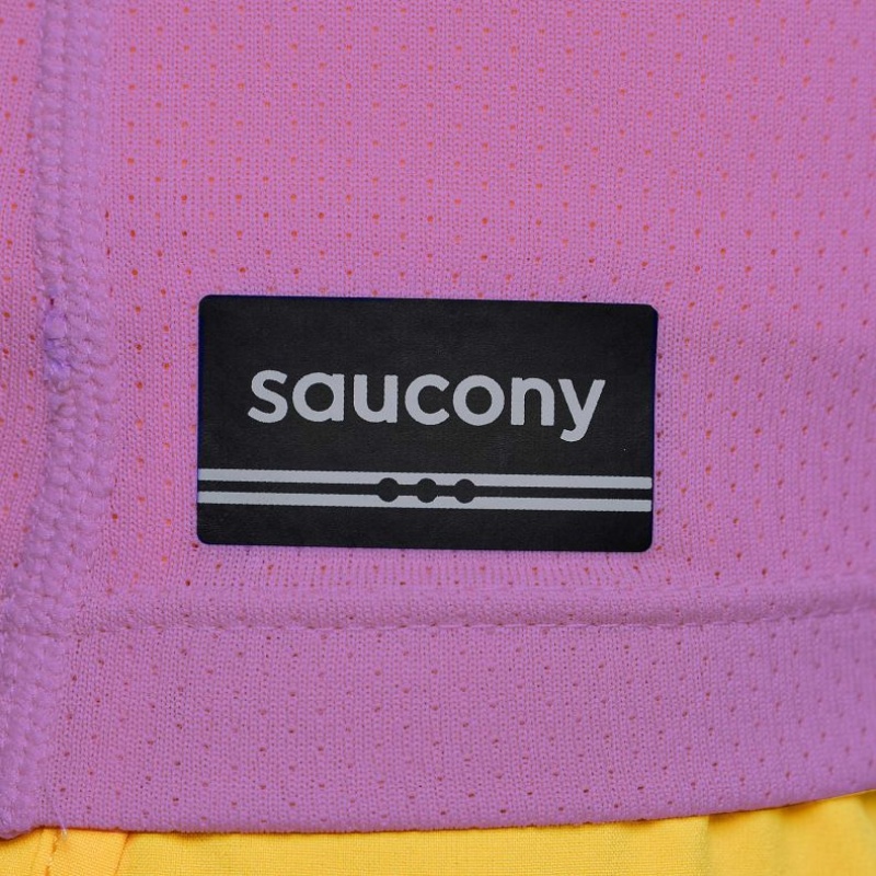 Women's Saucony Stopwatch Short Sleeve T-Shirt Purple | SOUTHAFRICA-KXH