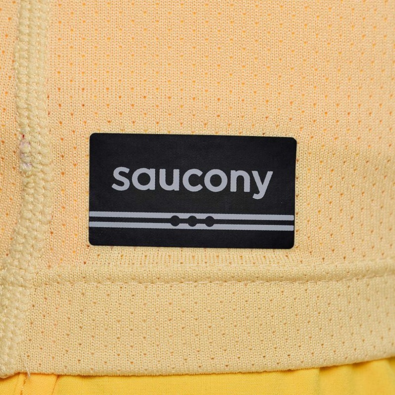 Women's Saucony Stopwatch Short Sleeve T-Shirt Yellow | SOUTHAFRICA-YKA