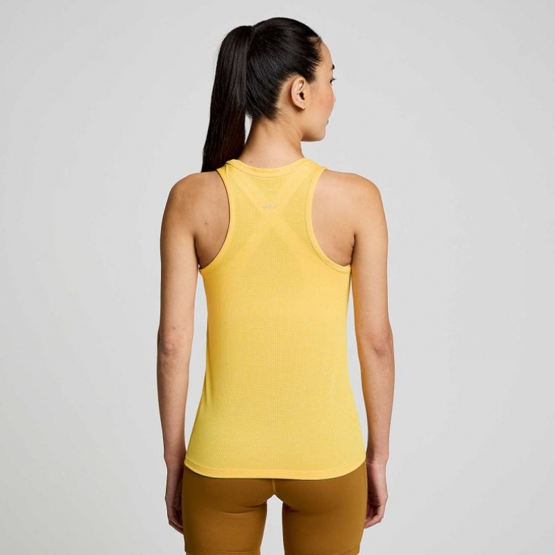 Women's Saucony Stopwatch Singlet Yellow | SOUTHAFRICA-PKG