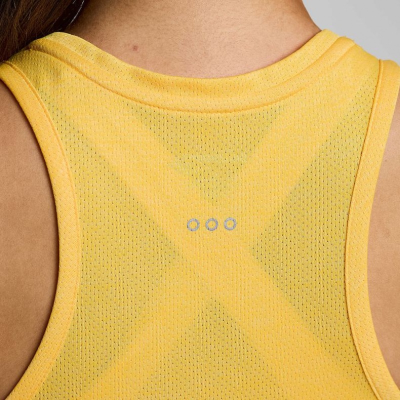 Women's Saucony Stopwatch Singlet Yellow | SOUTHAFRICA-PKG