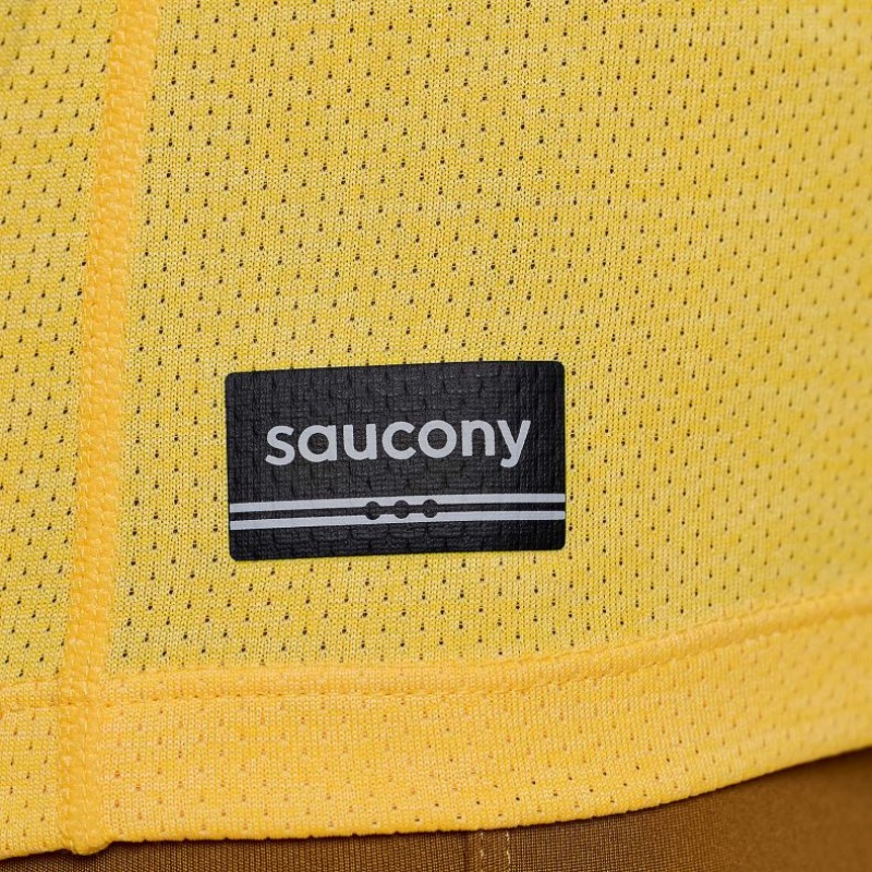 Women's Saucony Stopwatch Singlet Yellow | SOUTHAFRICA-PKG