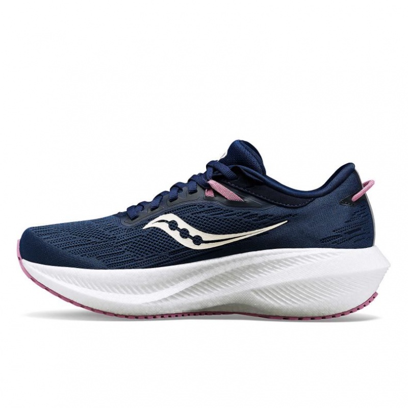 Women's Saucony Triumph 21 Running Shoes Navy | SOUTHAFRICA-MWS