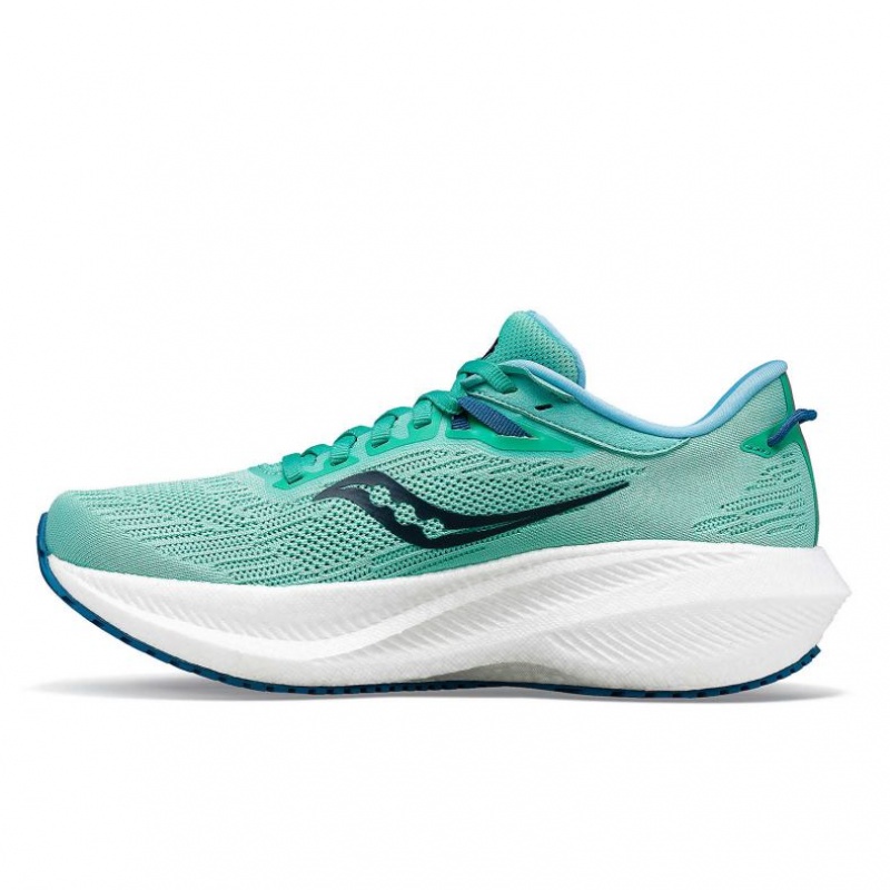 Women's Saucony Triumph 21 Running Shoes Turquoise | SOUTHAFRICA-QOT