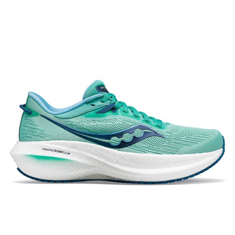 Women\'s Saucony Triumph 21 Running Shoes Turquoise | SOUTHAFRICA-QOT