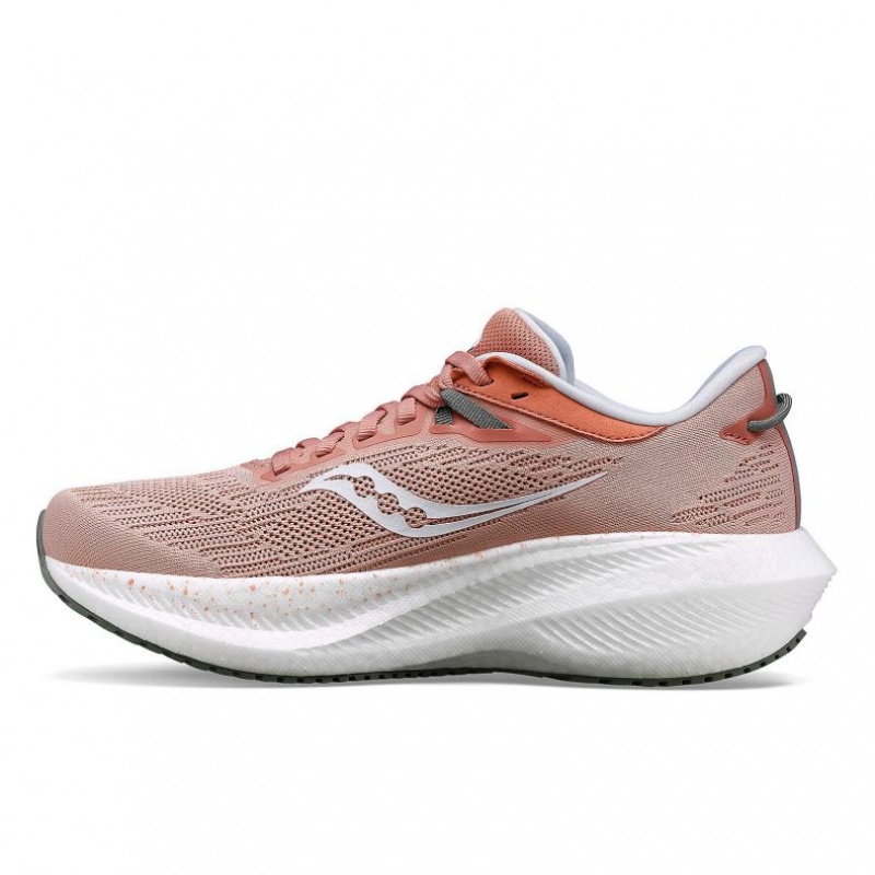 Women's Saucony Triumph 21 Wide Running Shoes Pink | SOUTHAFRICA-WUO