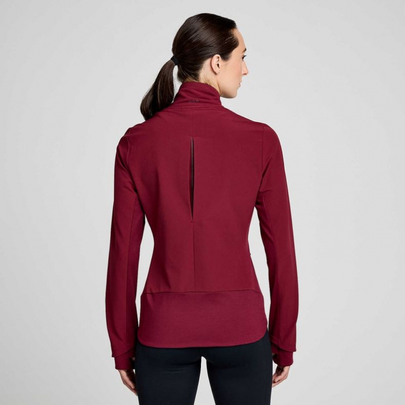 Women's Saucony Triumph Jacket Burgundy | SOUTHAFRICA-DUS