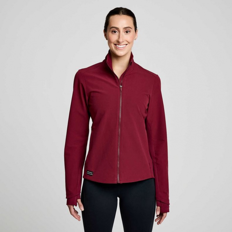 Women\'s Saucony Triumph Jacket Burgundy | SOUTHAFRICA-DUS